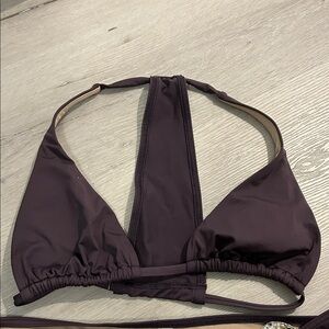 Victoria's Secret Plum Triangle Halter Swim Top